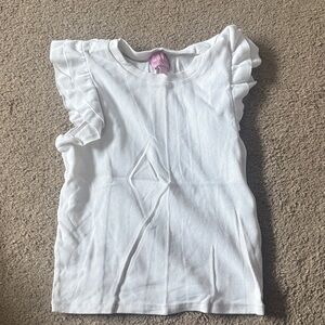 White Ruffled Womens Top